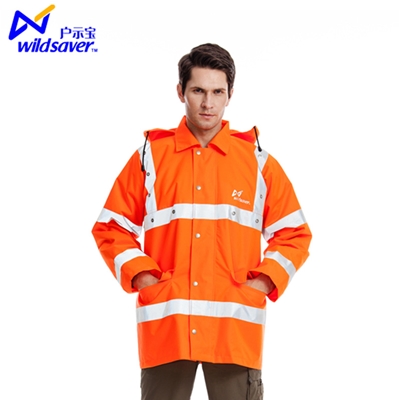 wildsaver LED Raincoat Safety Worker Jacket