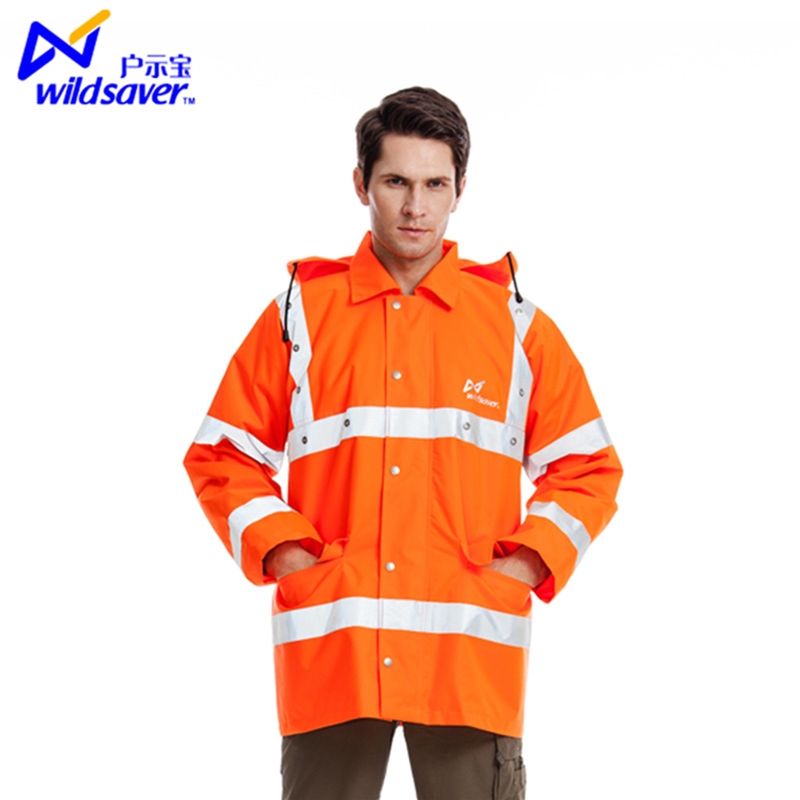 wildsaver LED Raincoat Safety Worker Jacket
