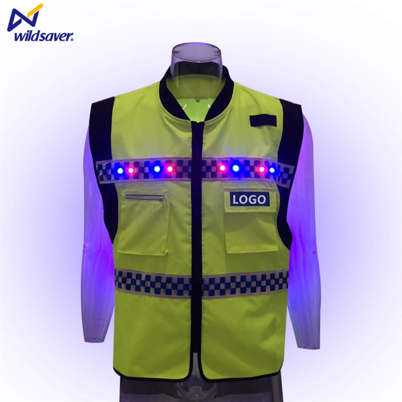 wildsaver LED Hi-Vis Duty Police Safety Vest