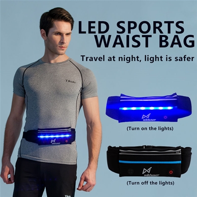 wildsaver LED Waterproof Soft Sport Waist Bag