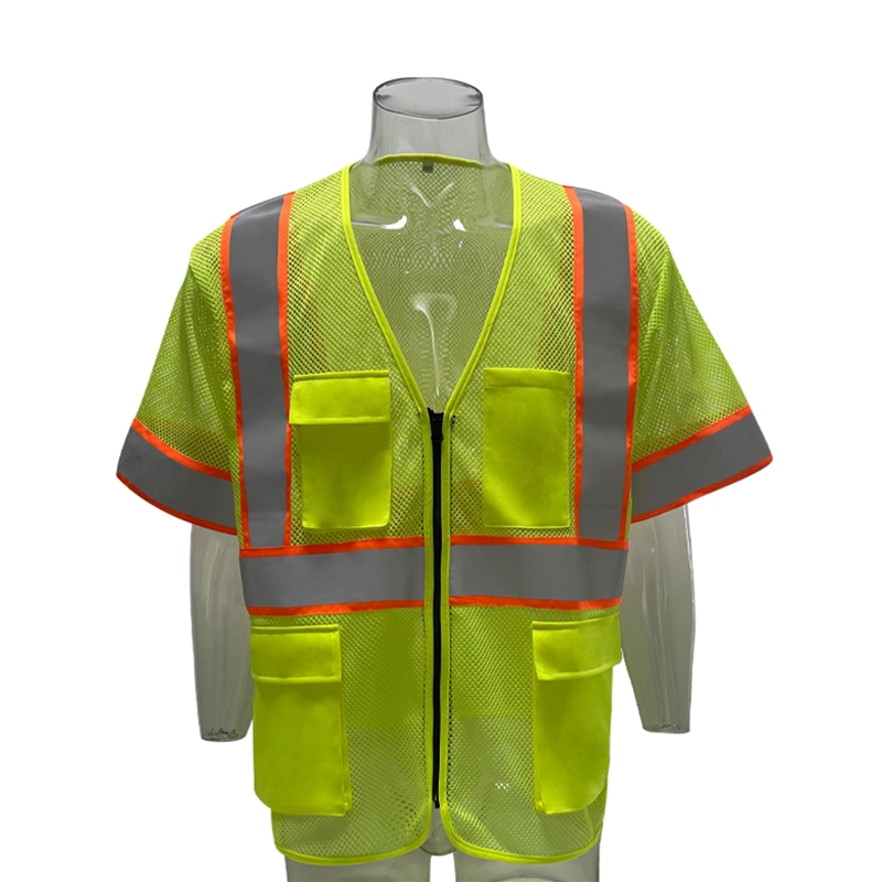 Class 3 Hi-Vis Lime Mesh Safety Vest